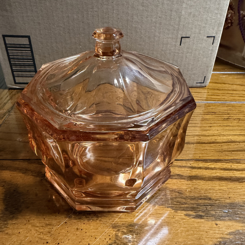 Indiana Glass Candy Dish / Powder Jar