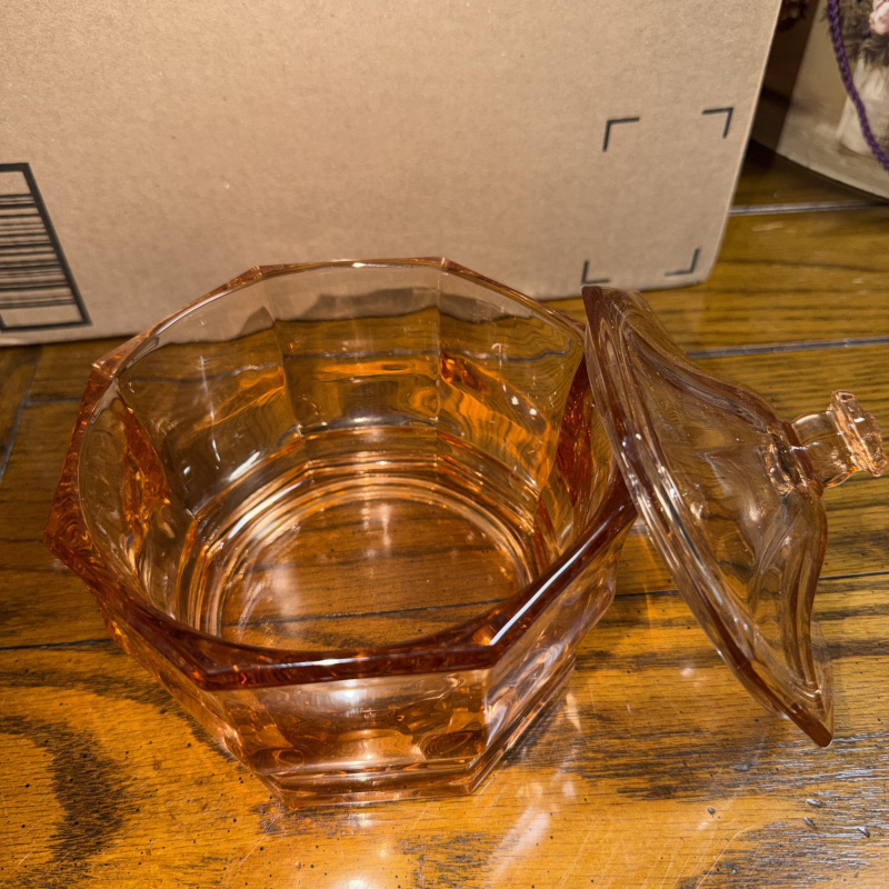 Indiana Glass Candy Dish / Powder Jar