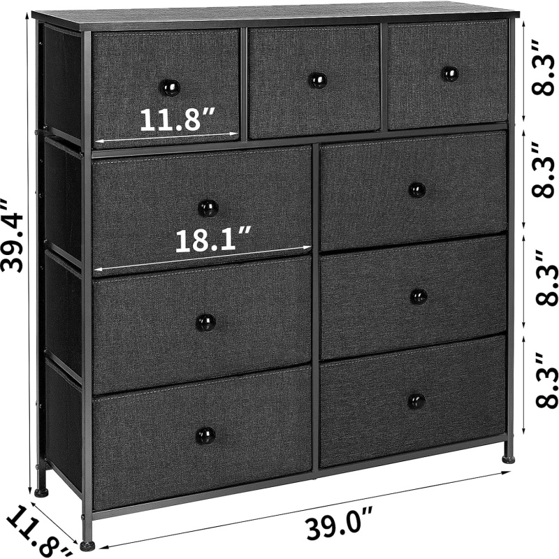 REAHOME 9 Drawer Dresser for Bedroom (Used Like New)