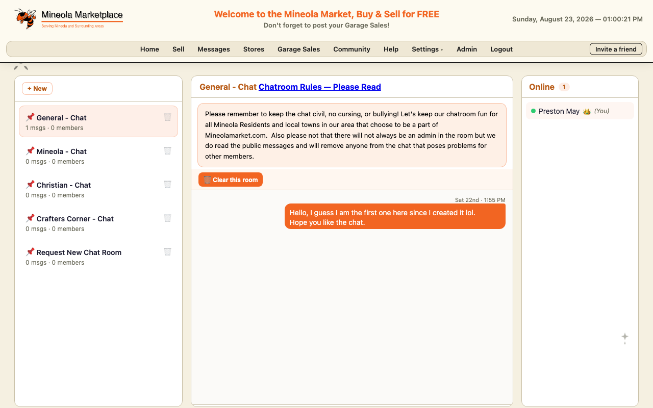 The chat rooms