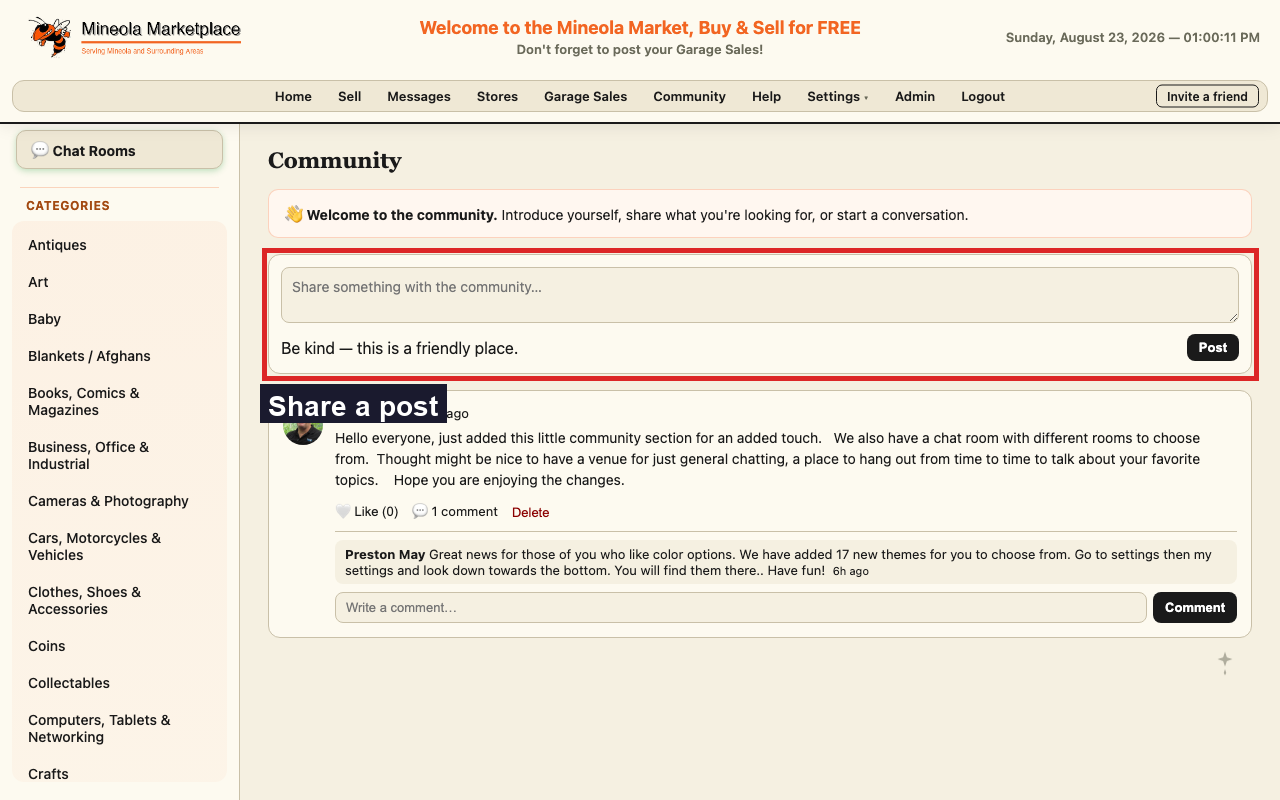 The community wall
