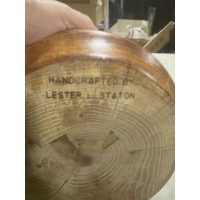 Handcrafted Wooden Bowl by Lester Easton – Rustic Wood Grain — photo 2