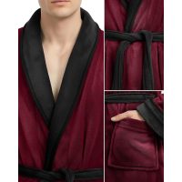 NY Threads Mens Robe, Luxury Plush Fleece (Worn twice) New Condition. — photo 3