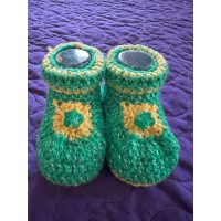 Green & Yellow Baby Booties — New — Mineola, TX